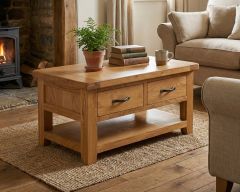 Somerset Oak Coffee Table With Drawer