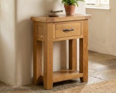 Somerset Oak 1 Drawer Console Table
