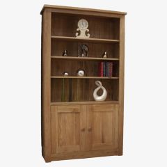 Torino Solid Oak 2 Door Bookcase