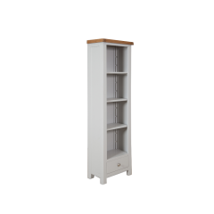 Boston French Grey Living Slim Contemporary Grey Bookcase