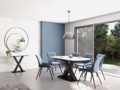 Corby Small Fixed Dining Table & Chairs Set - Choose Your Colour