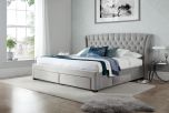 Newton Grey Velvet 4 Drawer Storage Bed - Multiple Sizes