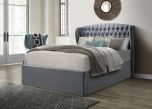 Warwick Grey Velvet Ottoman Bed - Multiple Sizes