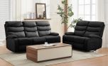 Caesar 2 Seater Recliner Chair in Black