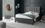 Aurora Grey Velvet Ottoman Bed - Multiple Sizes