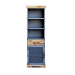 Mandi Bookcase in Rough Sawn Finish and Grey Base