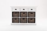 Halifax Buffet with 6 Baskets in White