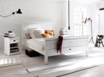 Halifax Coastal Queen Size Bed in Brilliant White