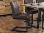 Julian Bowen Brooklyn Chairs in Brown - Set of 2