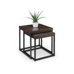 Julian Bowen Brooklyn Nesting Lamp Tables in Dark Oak