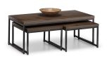 Julian Bowen Brooklyn Nesting Coffee Tables In Dark Oak