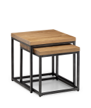 Julian Bowen Brooklyn Nesting Lamp Table in Solid Oak