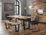 Julian Bowen Brooklyn Dining Table, Bench & Chair Set in Oak