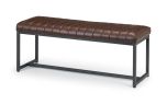 Julian Bowen Brooklyn Upholstered Bench in Brown