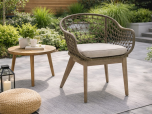 Saige Rope Woven Outdoor Chair with Cushions