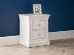 Julian Bowen Clermont 2 Drawer Bedside in Surf White