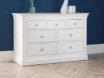 Julian Bowen Clermont 4+3 Chest of Drawers in Surf White