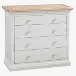 Cotswold 3+2 Chest of Drawers in Solid Oak