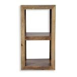 Varanasi 2 High Square Display Unit in Natural Wood 