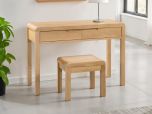 Julian Bowen Curve 2 Drawer Dressing Table & Stool in Solid Oak