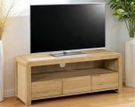 Julian Bowen Curve TV Unit in Solid Oak