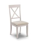 Julian Bowen Davenport Dining Chair in Ivory - Set of 2