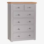 Diamond 4+2 Chest in Solid Oak
