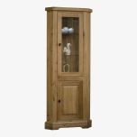 Deluxe Corner Display Unit in Solid Oak