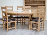 Deluxe Cross Leg Oval Extending Table in Solid Oak