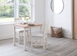 Julian Bowen Coxmoor 75cm Square Dining Table in Ivory & Oak