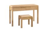 Julian Bowen Curve 2 Drawer Dressing Table & Stool in Solid Oak