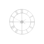Large Silver Foil Skeleton Wall Clock