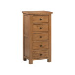 Harrogate 5 Drawer Wellington in Rustic Oak
