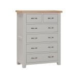 Berkshire 4+2 Chest of Drawers in Moon Grey