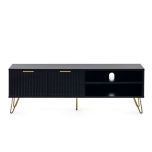 Julian Bowen Murano TV Unit in Black & Gold