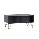 Julian Bowen Murano Coffee Table in Black & Gold