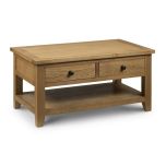 Julian Bowen Astoria Coffee Table With 2 Drawers in Oak