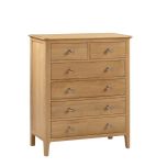 Julian Bowen Cotswold 4+2 Chest of Drawers  in Oak
