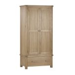Julian Bowen Memphis 2 Door 1 Drawer Wardrobe in Limed Oak