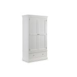 Julian Bowen Clermont 2 Door 1 Drawer Wardrobe in Surf White