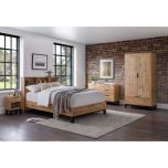 Julian Bowen Bali Bookcase Headboard Bed in Light Oak
