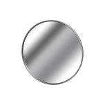 Silver Foil Large Circular Metal Wall Mirror