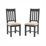 Julian Bowen Bordeaux Dark Grey Dining Chairs - Set of 2