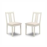 Julian Bowen Rufford Ivory Dining Chairs - Set of 2