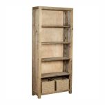 Chiltern Bookcase With 2 Baskets in Natural Wood