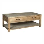Chiltern Coffee Table With 4 Drawers in Natural Wood