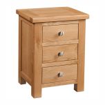 Dorset Oak 3 Drawer Bedside