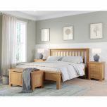 Dorset Oak Low Foot End Bed Frame in Solid Oak - Double or King Size