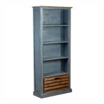 Henley Bookcase with 2 Storage Baskets in Grey