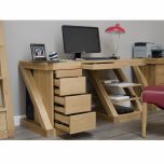 Z Large Computer Desk in Solid Oak